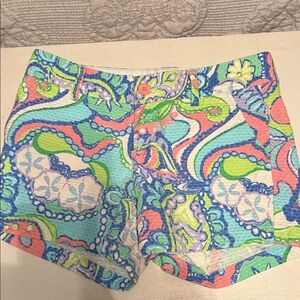 Lilly Pulitzer Multicolor Paisley High Waist Shorts